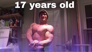 17 Yr Old BENCHES at home and FLEXES!!