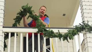 How to hang garland on a balcony professionally when installing Christmas Lights