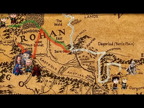 Lord of the Rings map timeline characters travels LOTR @retropoparts