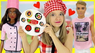 Learn to Make SUSHI with Barbie and Ken | Barbie Dream House Adventure | Barbie Doll Videos