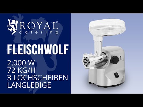 Video - Fleischwolf - Rücklauf - 72 kg/h