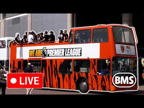 🔴 LIVE | Hull City celebrate Premier League promotion with parade 🐯🏆