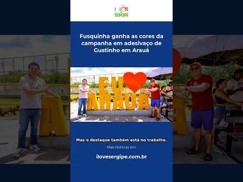 Fusquinha ganha as cores da campanha em adesivaço de Gustinho em Arauá #Shorts