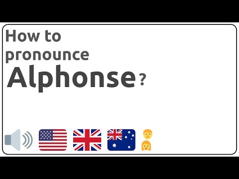 How to pronounce Alphonse in english?