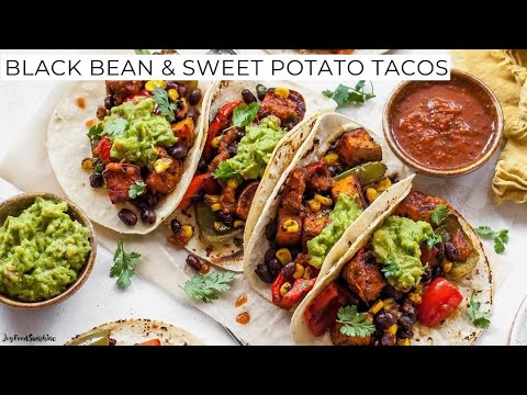 Roasted Black Bean Sweet Potato Tacos