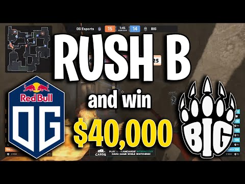 OG vs BIG rush B and win + PLAYERS REACTION [Grand final] [CS:GO]