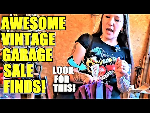 Ep493:  VINTAGE GARGE SALE SHOP WITH ME!!  😁😁  Thrift shopping for vintage treasure!