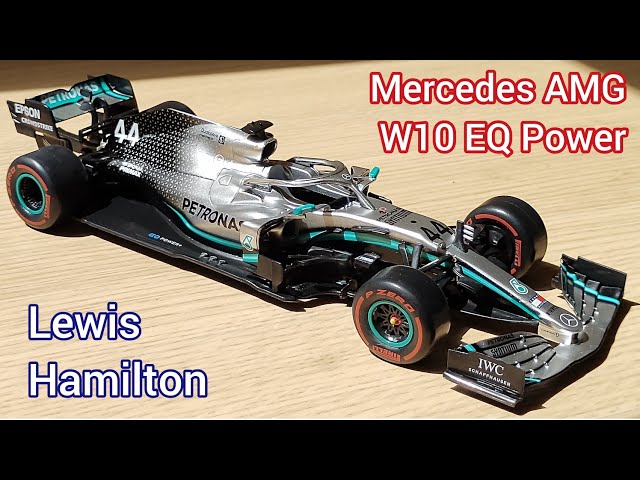 Vídeo relacionado con OPO 10 Coche de Fórmula 1 a Escala 1:43 Compatible con Mercedes-MG F1 W10 EQ Power 2019 Lewis Hamilton GP de Alemania - FD1000