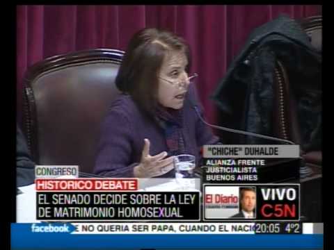 C5N - "CHICHE DUHALDE" - LEY DE MATRIMONIO HOMOSEXUAL