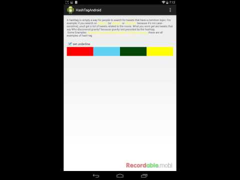 Hash Tag Handling Android