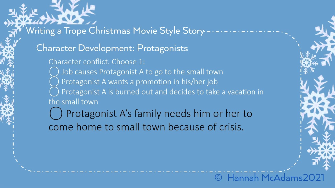 Lesson 2 Character Development Writing a Trope Christmas Movie Style Story (New)