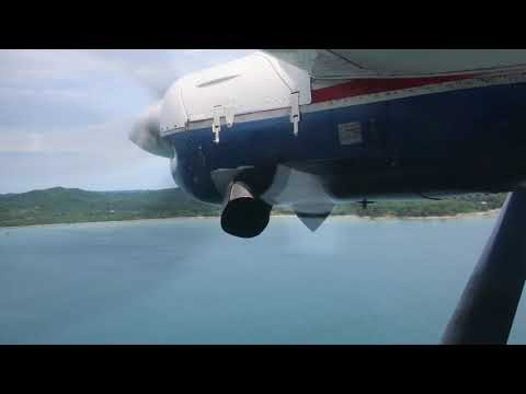 Landing at Kudat in a Sabah Air GAF Nomad
