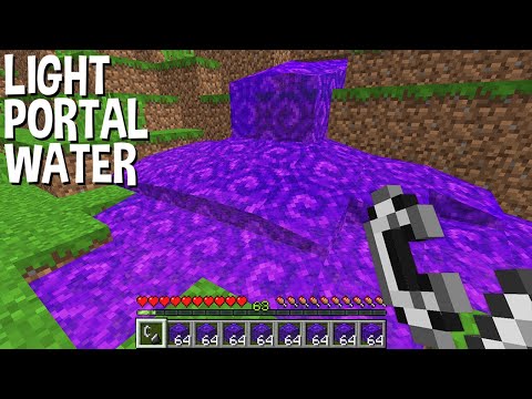 what if LIGHT LIQUID PORTAL WATER in Minecraft ???