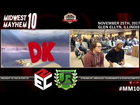 Midwest Mayhem 10 SINGLES POOLS WINNERS SEMIS: HAM (Diddy Kong) vs. Keis (Mario, Wario)