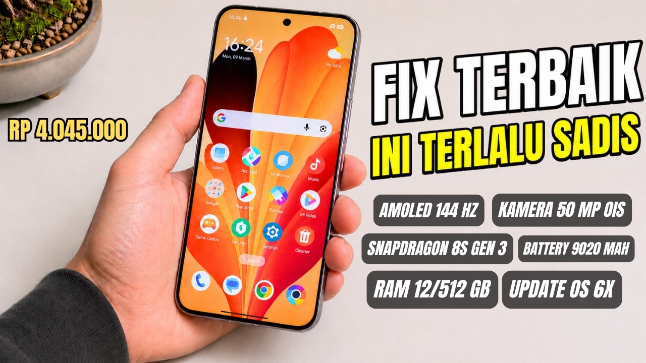 GAK ADA TANDINGANNYA‼️9020MAH, RAM 12/512 GB - HP 4 JUTAAN TERBAIK DAN BARU MEI 2026