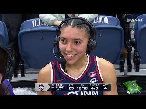 🚨 Interview mit Azzi Fudd nach ihren 25 Punkten beim Sieg der UConn Huskies | Frauen-College-Bask...