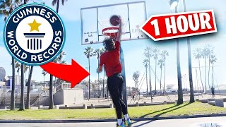 BREAKING THE WORLD RECORD FOR MOST DUNKS IN 60 MINUTES!
