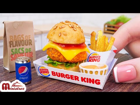Awesome Miniature Burger King Recipe | Tiny Grilled Chicken Sandwich by Miniature Cooking