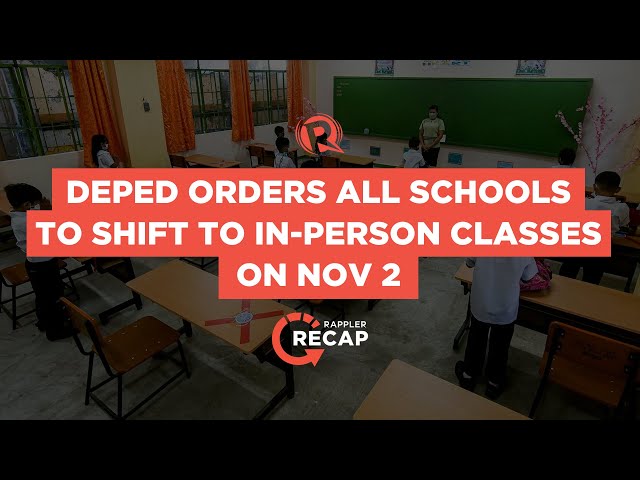 DepEd: All schools should shift to face-to-face classes on November 2