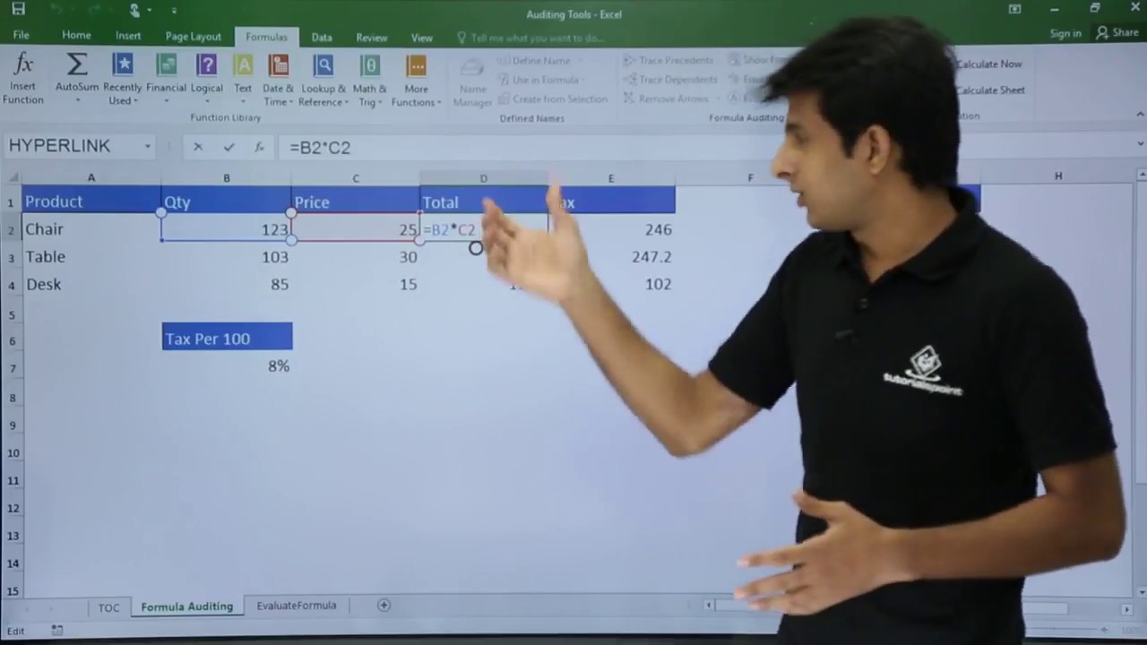 MS Excel - Auditing Tools