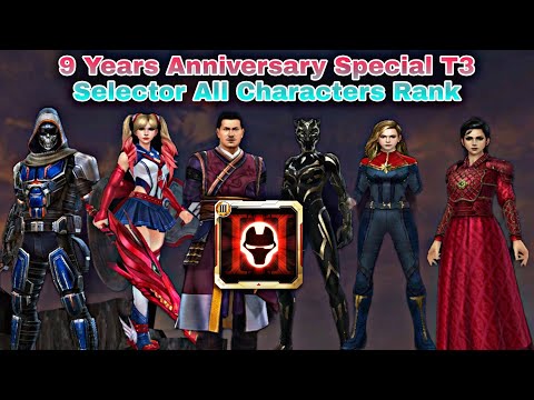 9 Years Anniversary Special T3 Selector All Characters Rank - Marvel Future Fight