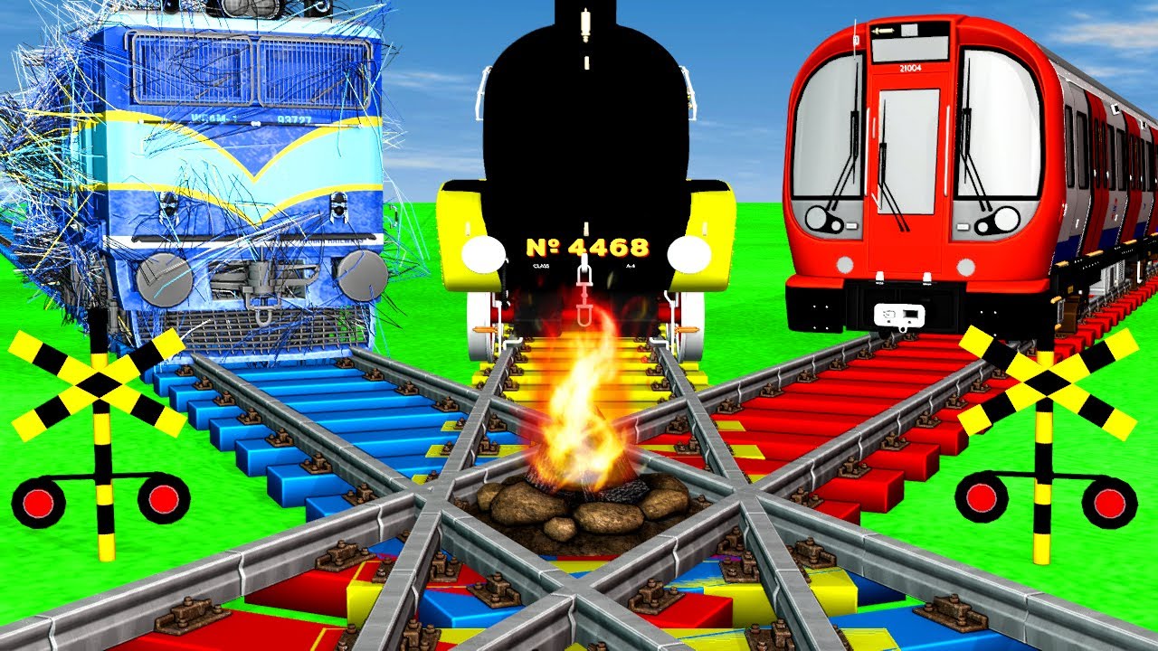 【踏切アニメ】火を消す電車 Railroad Crossing Train Animation