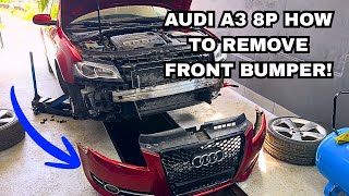 How To Remove&Replace Front Bumper On AUDI A3 8P 2006/2012!