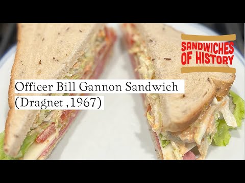 Officer Bill Gannon Sandwich of Dragnet (1952) on Sandwiches of History⁣