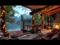 Cozy Porch in Spring Ambience with 12 hours Relaxing Rain Sounds for Sleeping or Studying