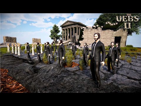 40 JOHN WICK & WIVES DEFEND MT OLYMPUS FROM 1,000,000 ORCS | Ultimate Epic Battle Simulator 2 UEBS 2