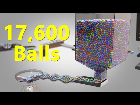 17,600 Colorful Balls Marble Run Loop animation V09