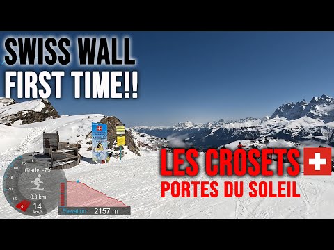 [4K] Skiing The Swiss Wall (Le Mur Suisse) First Time!!! Les Crosets Switzerland, GoPro HERO11