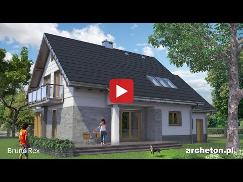 Projekt domu Bruno Rex - archeton.pl - z użytkowym poddaszem 204,8 m2