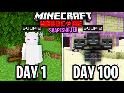 Surviving 100 Days as a Shapeshifter in Hardcore Minecraft!
