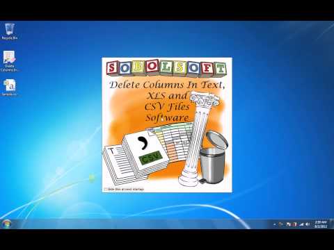 Delete Columns In Text, XLS and CSV Files Software