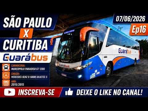 São Paulo x Curitiba - Ônibus GuaráBus - Ep16 - Mercedes-Benz Marcopolo Paradiso G7 1200