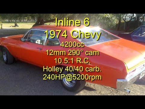 Inline 6 Nova 1974 Argentina Chevrolet Chevy Super Sport 250 ci Engine Sound and some pictures