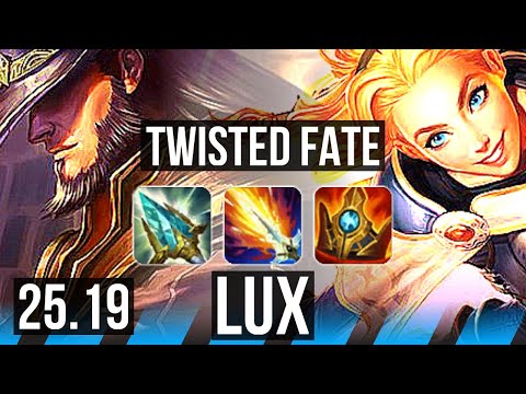TWISTED FATE vs LUX (MID) | 10/0/9, Legendary | EUW Master | 25.19