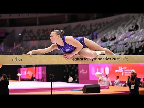 Ellie Black Canada 🇨🇦 Sub 2. 2025 (Jakarta) World Championship Gymnastics UB & BB QF Routines. 