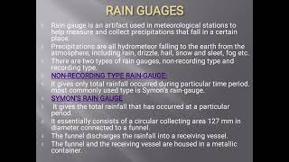 UNIT 1 HYDROLOGY AND WATER RESOURCES ENGINEERING