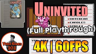 Uninvited NES Playthrough | 4K 60FPS | Video Games 101