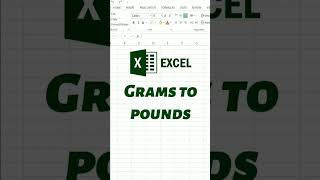 Excel Easy Tip🔥Grams to pounds #youtubeshorts #shorts #viral #short