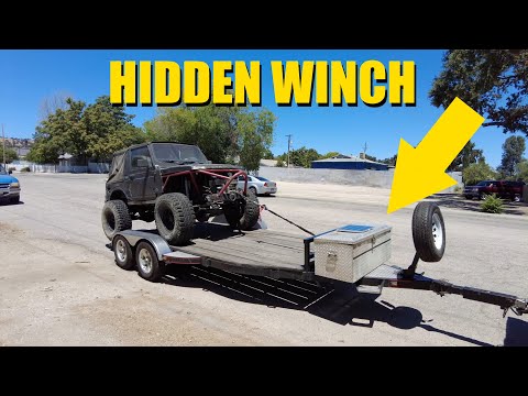 Hidden Flatbed Trailer Winch Install Openroad 13,000 Pound Winch