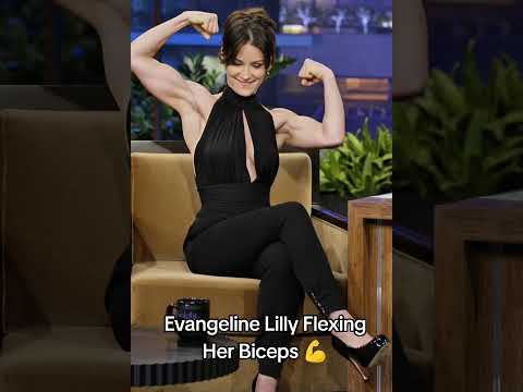 Evangeline Lilly Flexing Her Biceps #girlswithmuscle #shorts