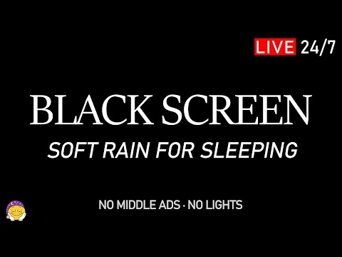 🔴 Sofort einschlafen - Sanfte Regengeräusche zum Einschlafen + schwarzer Bildschirm. Tiefschlaf