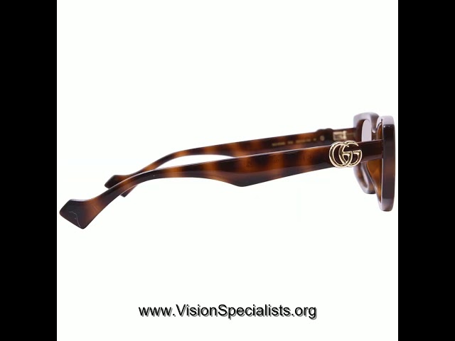 Vídeo relacionado con GUCCI SUNGLASSES GG1661S-002 HAVANA-HAVANA-BROWN 54 WOMENS