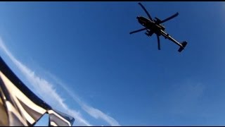 preview picture of video 'Biker vs AH1 Apache Gunship'