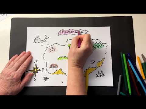 Kensuke’s ‘s Kingdom inspired imaginary island map.