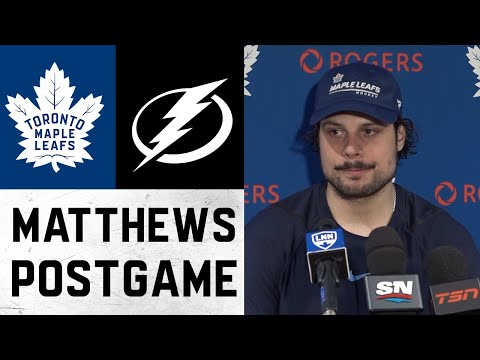 Auston Matthews Post Game ' Toronto Maple Leafs vs Tampa Bay Lightning ' April 4, 2022