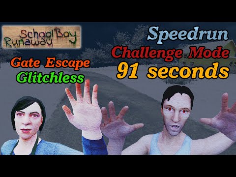 Schoolboy Runaway - Speedrun Challenge Mode Gate Escape Glitchless 91 seconds